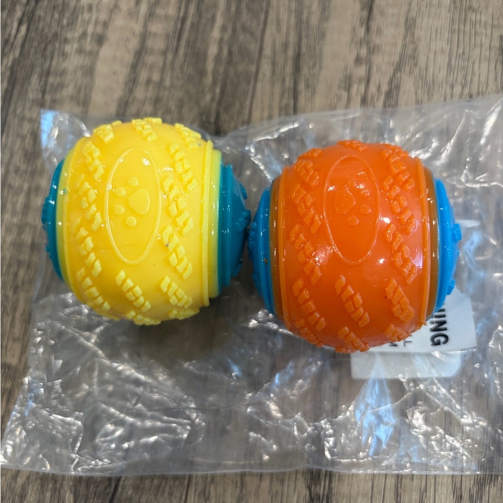 Colorful tech grip play balls for pets